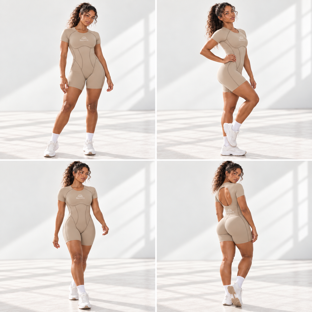 BloomShape – combinaison fitness femme BloomFit – vue studio 1