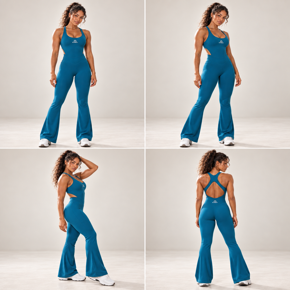 BloomFlare – combinaison de sport flare femme BloomFit – vue studio 2