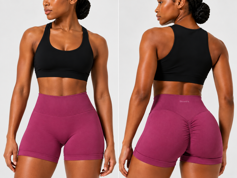 BloomCurve – short de sport sculptant femme BloomFit – vue studio 2