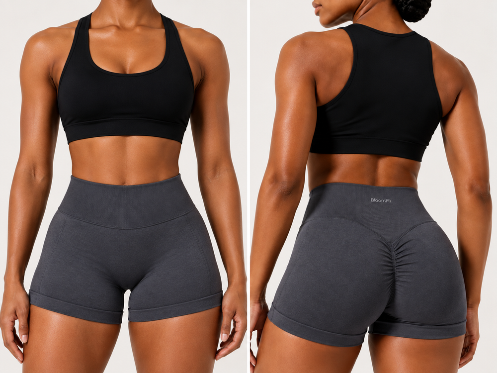 BloomCurve – short de sport sculptant femme BloomFit – vue studio 1